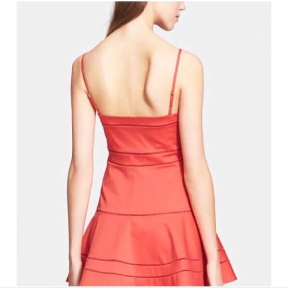 NWT PARKER 'Gunther' Fit & Flare Dress Coral - Picture 2 of 2